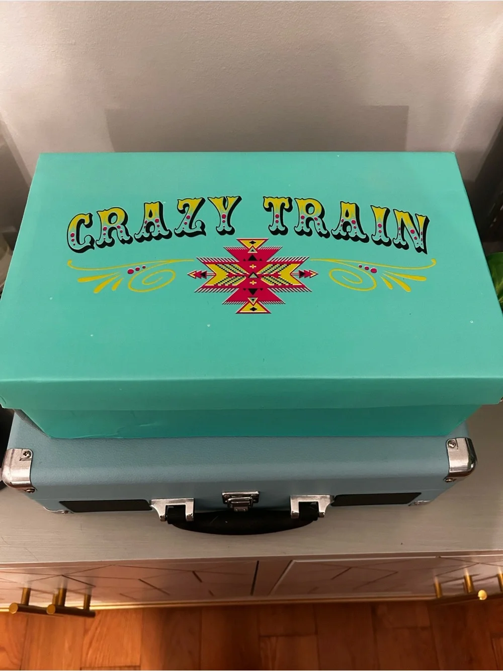 Crazy Train Leopard Print Athletic Sneakers - Black & Turquoise